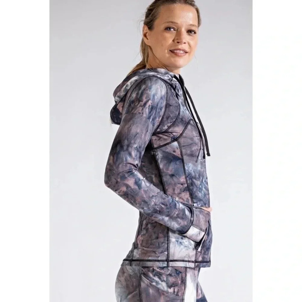 Woman’s Tie Dye Yoga Fitted Jacket - Picture 4 of 9